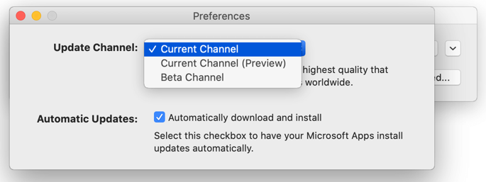 mac microsoft check for updates